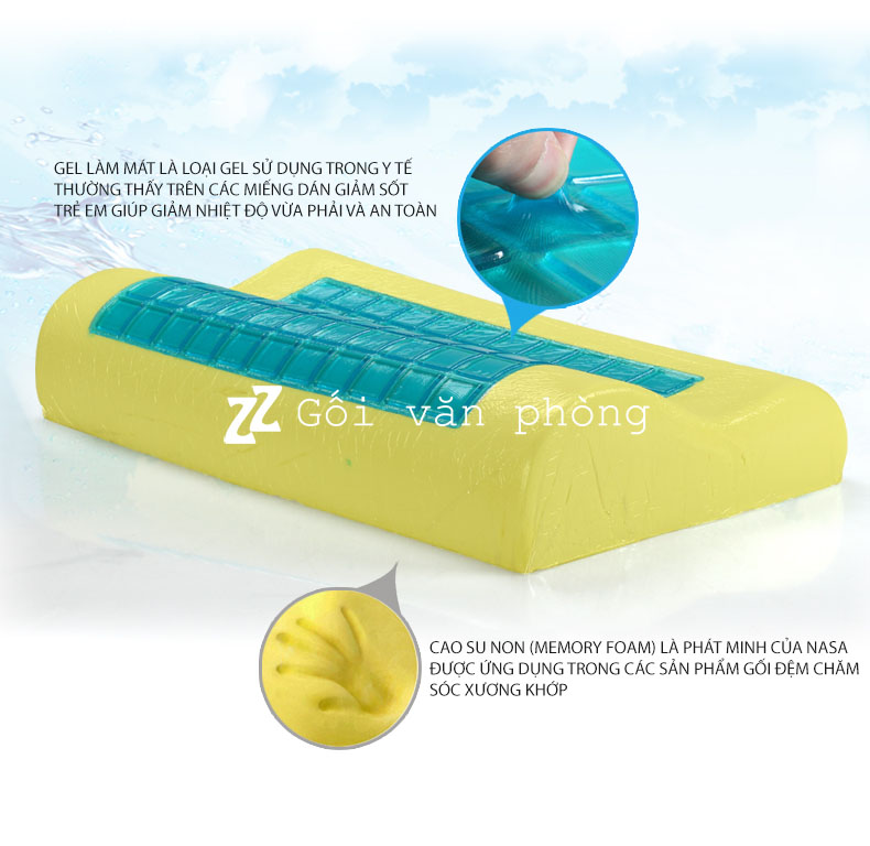 Gối điều hòa gel mát Gối điều hòa gel mát