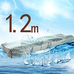 Gối ngủ đôi vợ chồng cao su non dài 1m2 vỏ gấm có hạt dính GDH-05S