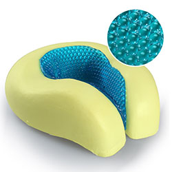 Gối chữ U cao su non gel mát dạng hạt massage GLC-02