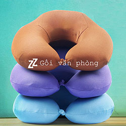 Gối tựa cổ chữ U mặt đỡ gáy lớn có khuy cài GLC-05 Gối tựa cổ chữ U mặt đỡ gáy lớn có khuy cài GLC-05