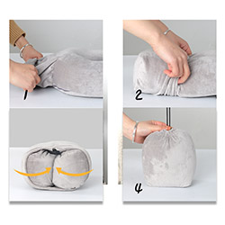 Gối chữ U du lịch gắn liền túi đựng GLC-09