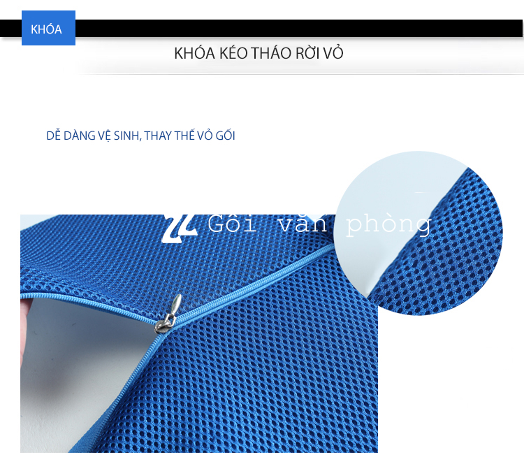 Khóa kéo gối