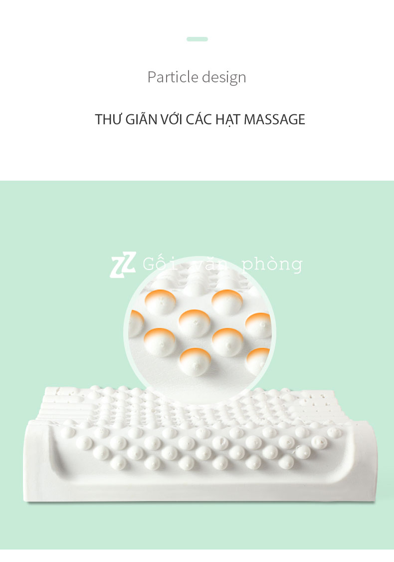 Gối ngủ cao su có hạt Gối ngủ cao su có hạt